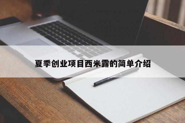 夏季创业项目西米露的简单介绍